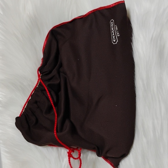 SALE! Coach Vintage Two-Tone Purple/Burgundy Shoulder Bag W Dust Bag - Picture 14 of 15